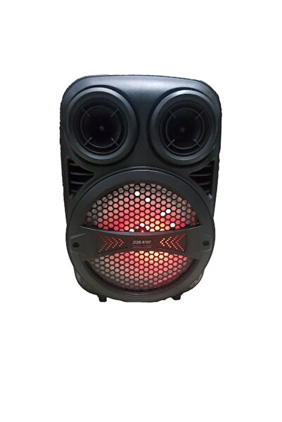 OEMN Boxă portabilă Bluetooth cu cărucior, cu difuzor de 8 inci, lumini colorate, ecran, claritate și bas de 15 W