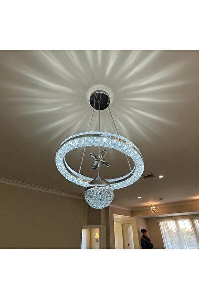 KZN LEDLİ TEK TOPLU 3 RENKLİ KUMANDALI AVİZE