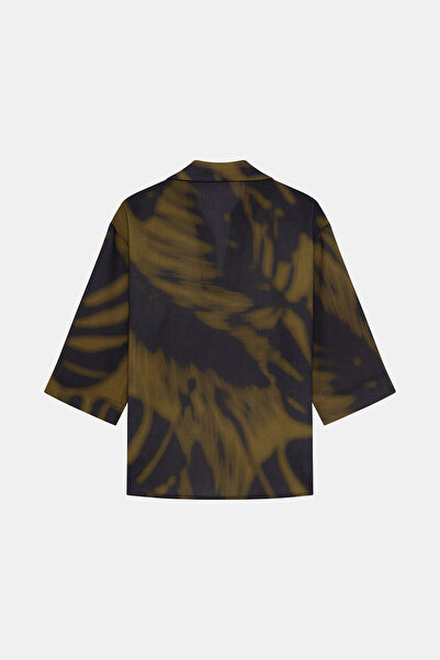 W Collection KAHVE SİYAH DESEN BLUZ