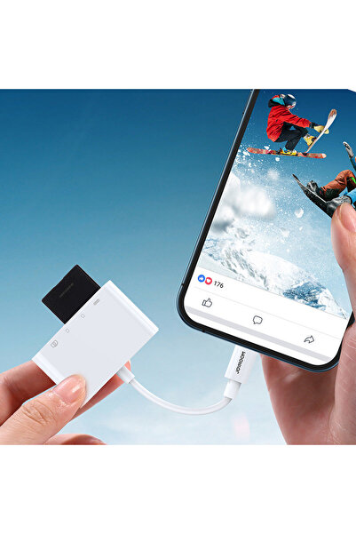 Other HUB Card Reader Adapter for iPhone OTG Lightning - USB SD TF Card Reader White