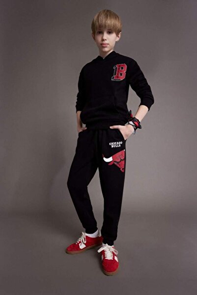DeFacto Чоловічий дитячий NBA Chicago Bulls Штани з еластичною талією Jogger (24 WN)