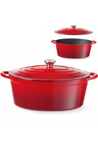 Other Enameled cast iron pot 6.88 l red - Hendi 626825
