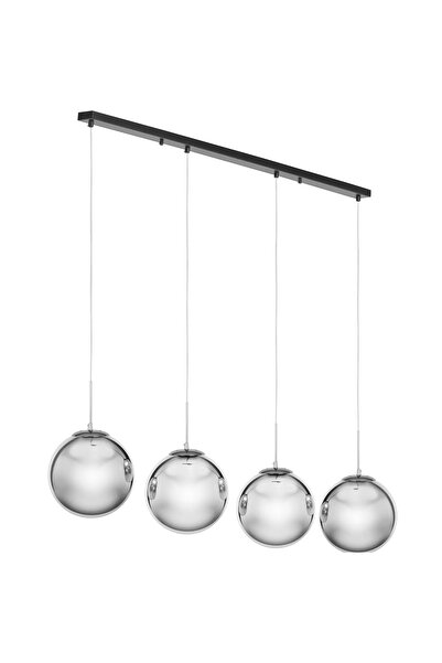 Other Modern 4-bulb E27 ceiling lamp - smoked glass