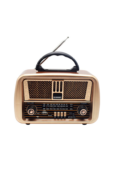 RTG NS8068 Ahşap Nostaljik Görünümlü Bluetoothlu USB-SD Card Girişli Radyo Hoparlör Müzik Kutusu