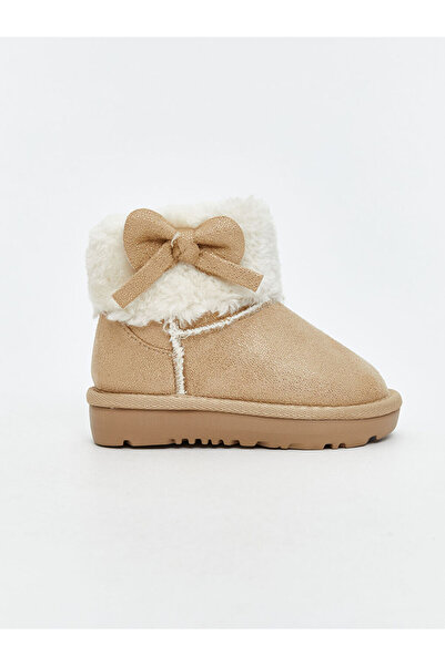 LC Waikiki LCW STEPS Sarı Süet Görünümlü Kız Bebek Bot