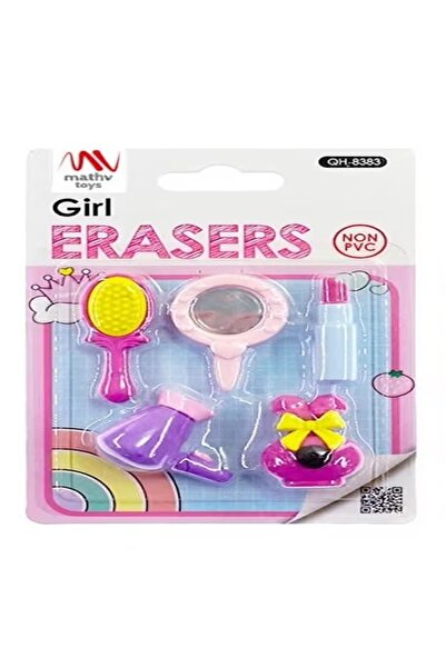 SQUARE ONE GIFTS مجموعة ممحاة الفتاة الأنيقة