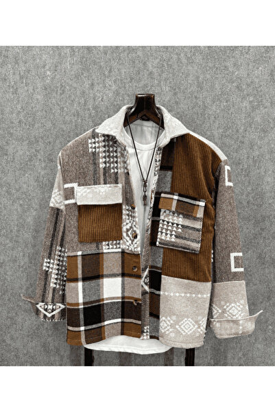 FıttingRoom Oversize Bohem Luka Pamuklu Gömlek