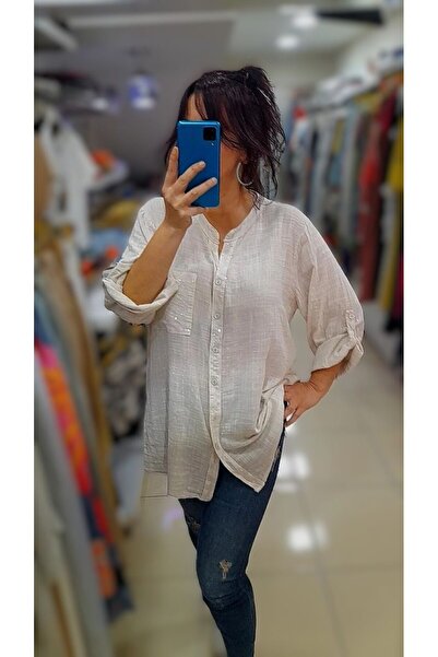 Bade İTALYAN DÜZ DESEN PULLU CEP DETAYLI GÖMLEK