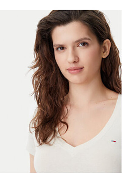 Tommy Jeans Women's T-Shirt DW0DW20458 Beige