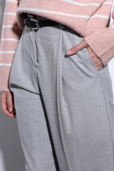 Antioch Light Gray Women's Pants with Pockets