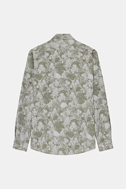 W Collection Green Long Sleeve Jacquard Shirt