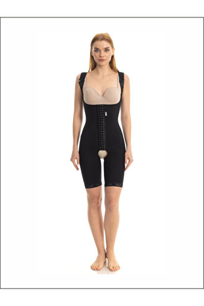 LİPOTEKS Underbust over the Knee, Closed Back, Extra Waist Printed Bbl Corset