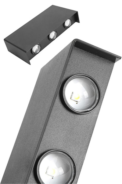 luxshome 2 Adet Pilli Dekoratif Çift Yönlü Duvar Bahçe Aydınlatma Aplik Mercekli Dekorasyon Salon Gün Işığı