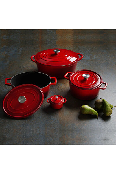 Other Enameled cast iron pot 3.7 l red - Hendi 626832