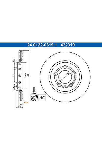 Ate Disc Frana Vw Polo 5/Polo Van