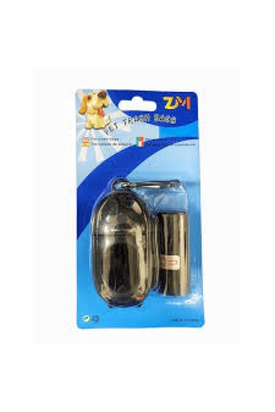 ZM موزع أكياس فضلات الحيوانات الأليفة باللون الأسود