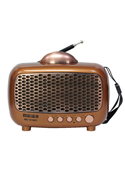 RTG MD1016 Ahşap Nostaljik Görünümlü Bluetoothlu USB-SD Card Girişli Radyo Hoparlör Müzik Kutusu