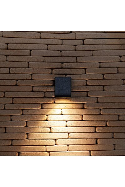 oceanpoint One-Way Outdoor Sconce, Aluminum Body, Tempered Glass, Matte Black, Gu10 Led 5W Bulb Included