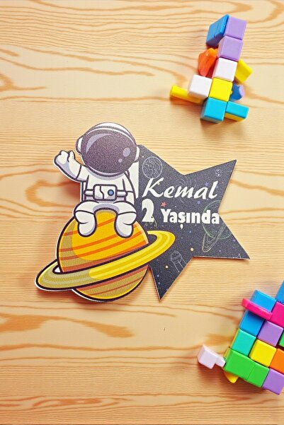 Hediyelen Bebek Hediyesi Ahşap Magnet Uzay Temalı (20 Adet)