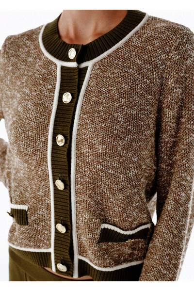 Knitss Yeşil Muline Triko Ceket