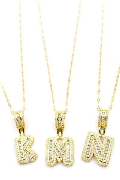 Royaleks قلادة ليتاتريند بحروف مرصعة بالأحجار 24 قطعة - ذهبي