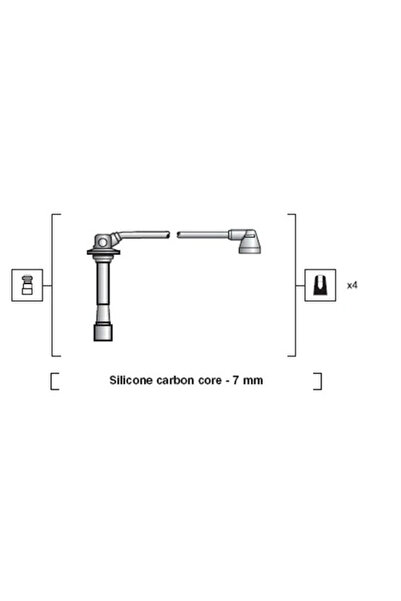 MAGNETI MARELLI Set Cablaj Aprinder Mazda 626 5