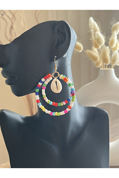 Büyük Hanım Boho Style Colorful Bead Holiday Earrings