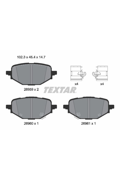 TEXTAR Set Placute Frana Frana Disc Mazda Cx-50