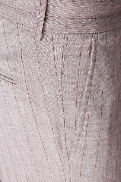 W Collection Beige Tube Leg Sports Pants