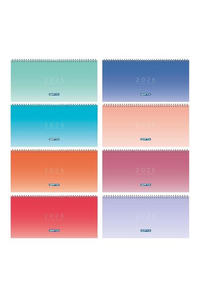 Gıpta Parc 2026 16x33 Haftalık Masa Takvimi (506-PXK) Renkli Kapak