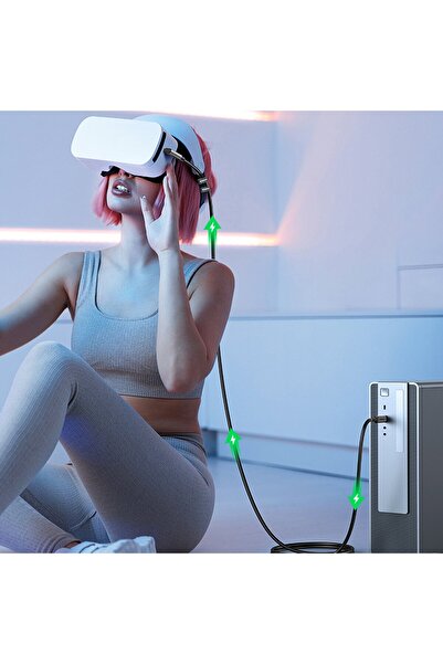 Other USB-C angled cable with support for Oculus Quest 2 VR goggles 60W 5m black