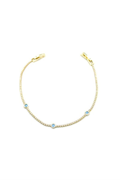 Royaleks سوار ليتاتريند من الخرز الحجري - ذهبي