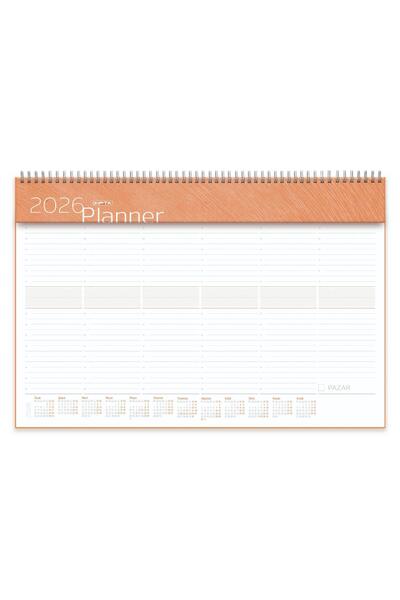 Gıpta 2026 40x28 Globe Spiralli Masaüstü Planlayıcı (252-SMK)