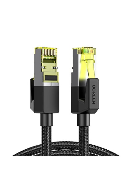 Other Ethernet RJ45 Cat 7 10Gbps Braided Patch Cord Network Cable 1m - Black