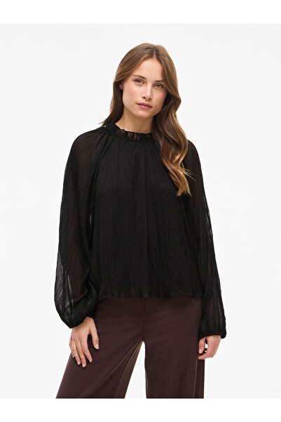 VILA Oberteil mit langen Ärmeln VIEMIRA Stehkragen