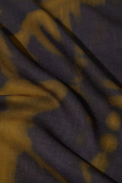 W Collection SİYAH KAHVE DESENLİ MİDİ ETEK