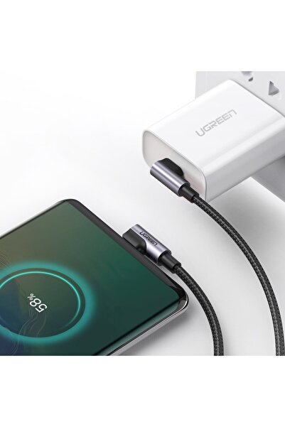 Other Double angle cable 2x USB-C PD QC 60W 3A 2m black