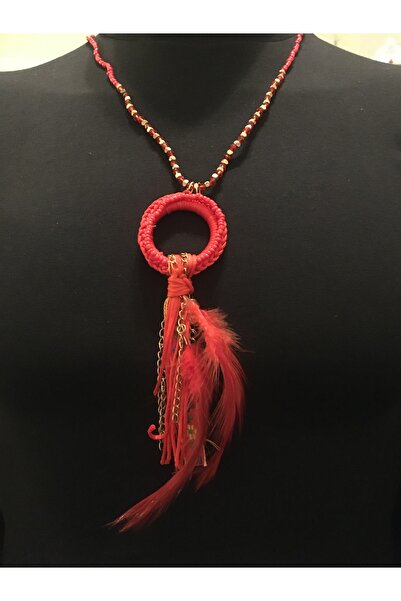 ZEYTUN AKSESUAR Authentic, Ethnic, Bohemian Feather Long Necklace