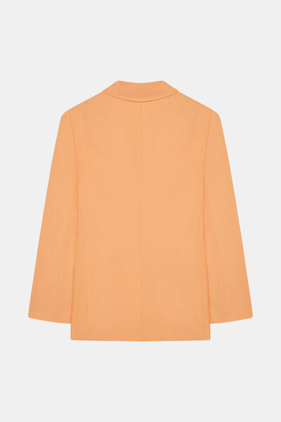 W Collection Light Orange Linen Viscose Jacket