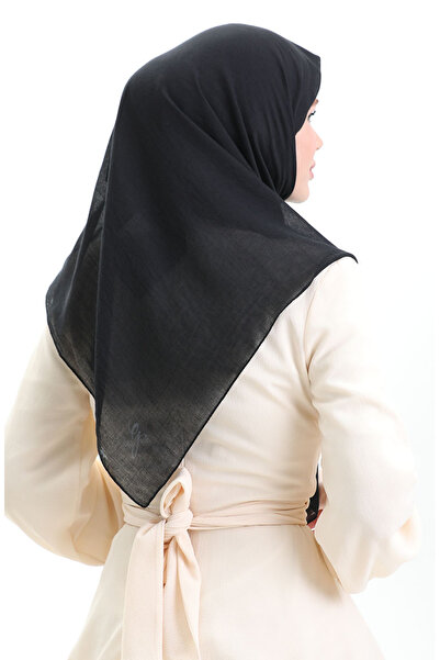 sefamerve Βαμβακερό μαλακό κασκόλ 70282-01 Μαύρο