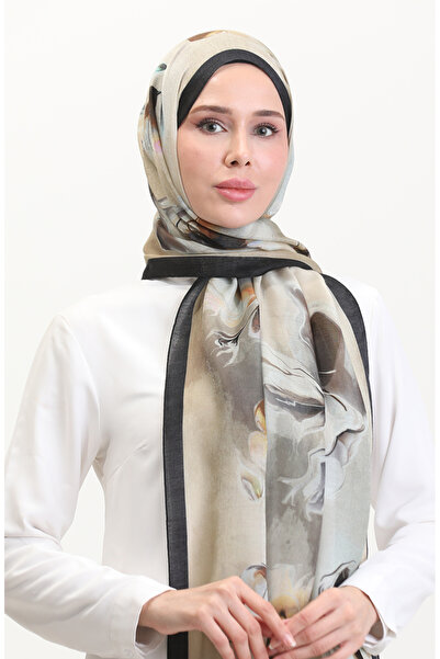 sefamerve Κεχριμπαρένιο Σάλι 70250-08 Ναυτικό Μπλε Μουσταρδί