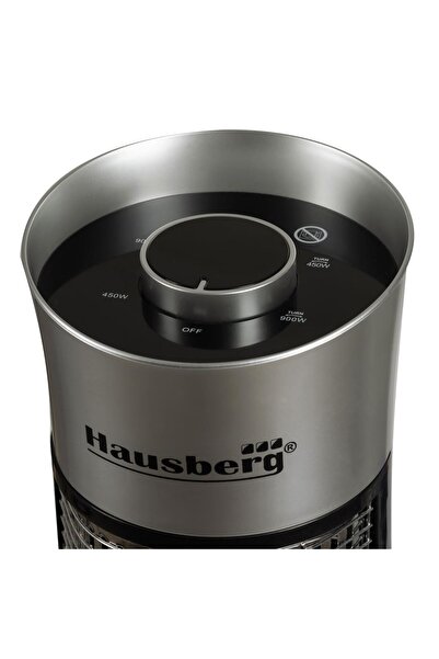 Hausberg Radiator electric din fibra carbon HB-8750GR, 900 W, 2 nivele de putere, exterior/interior, Gri