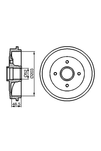 Bosch Brake Drum Rear Axle Citroen Saxo Peugeot 106 2/106 Van 2 Box//206