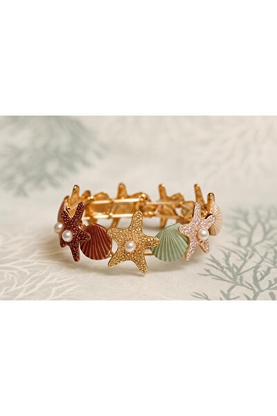Sirena Accessories Deniz Yıldızı Tasarımlı İncili Lastikli Bileklik