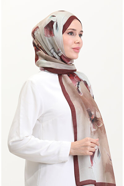 sefamerve Κεχριμπαρένιο Σάλι 70250-07 Βουργουνδία Καφέ