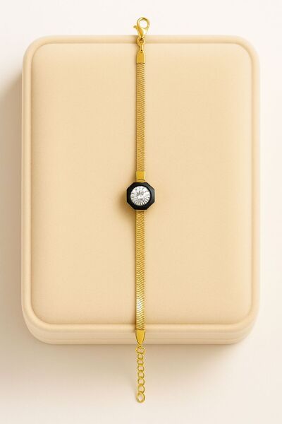 ESYURA ACCESSORIES سوار فولاذي - سيريناي سوار نسائي بحجر الزركون على شكل ظهر ...