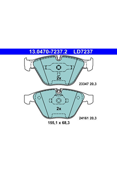 Ate Set Placute Frana Frana Disc Bmw 3/X1/Z4 Roadster