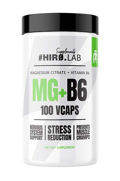 HIRO.LAB Magnesium Citrate + Vitamin B6 100 Vegan Capsules