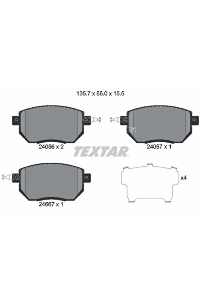 TEXTAR Set Placute Frana Frana Disc Infiniti Fx/G Cupe/G Limuzina Nissan Alti...