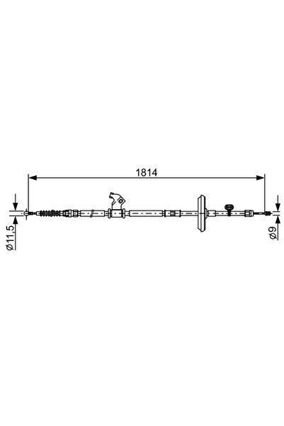 Bosch Cablu Frana De Parcare Chevrolet Cruze Opel Astra J